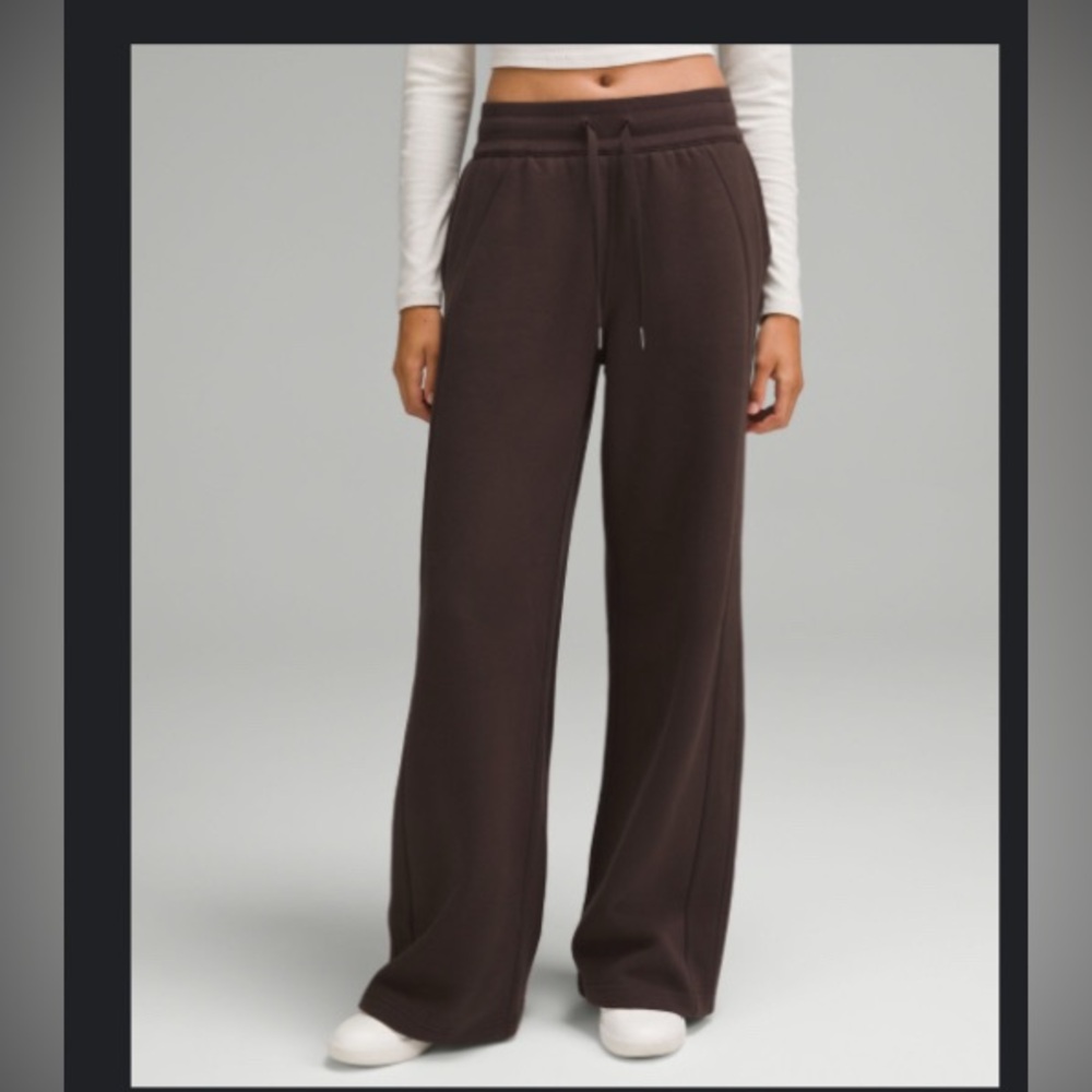Scuba Mid-Rise Wide-Leg Pant regular espresso